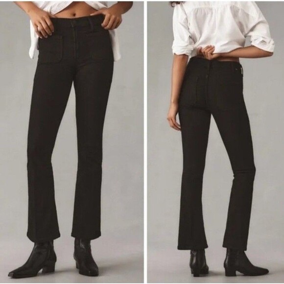 Mother Black Patch Pocket Insider Ankle Jeans Size 27 - Picture 1 of 9